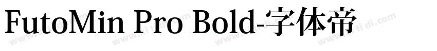 FutoMin Pro Bold字体转换
